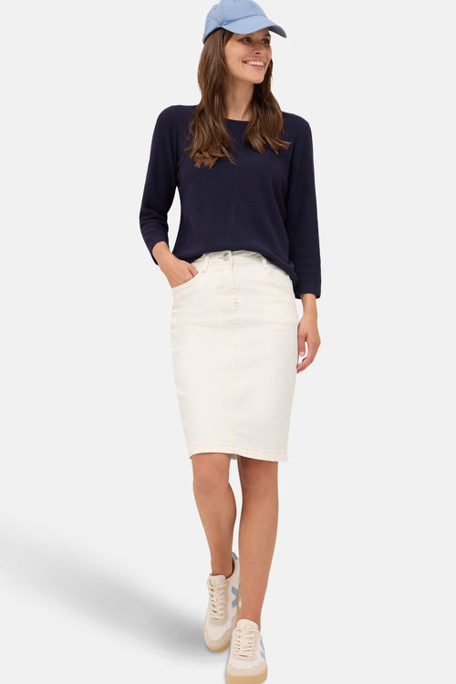 Rok (kort) OFF WHITE DENIM - Cecil