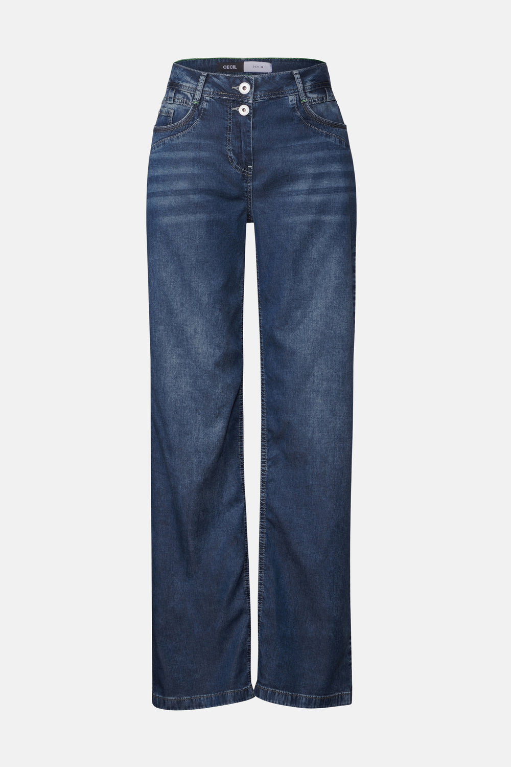 Jeans wide MID BLUE DENIM - Cecil