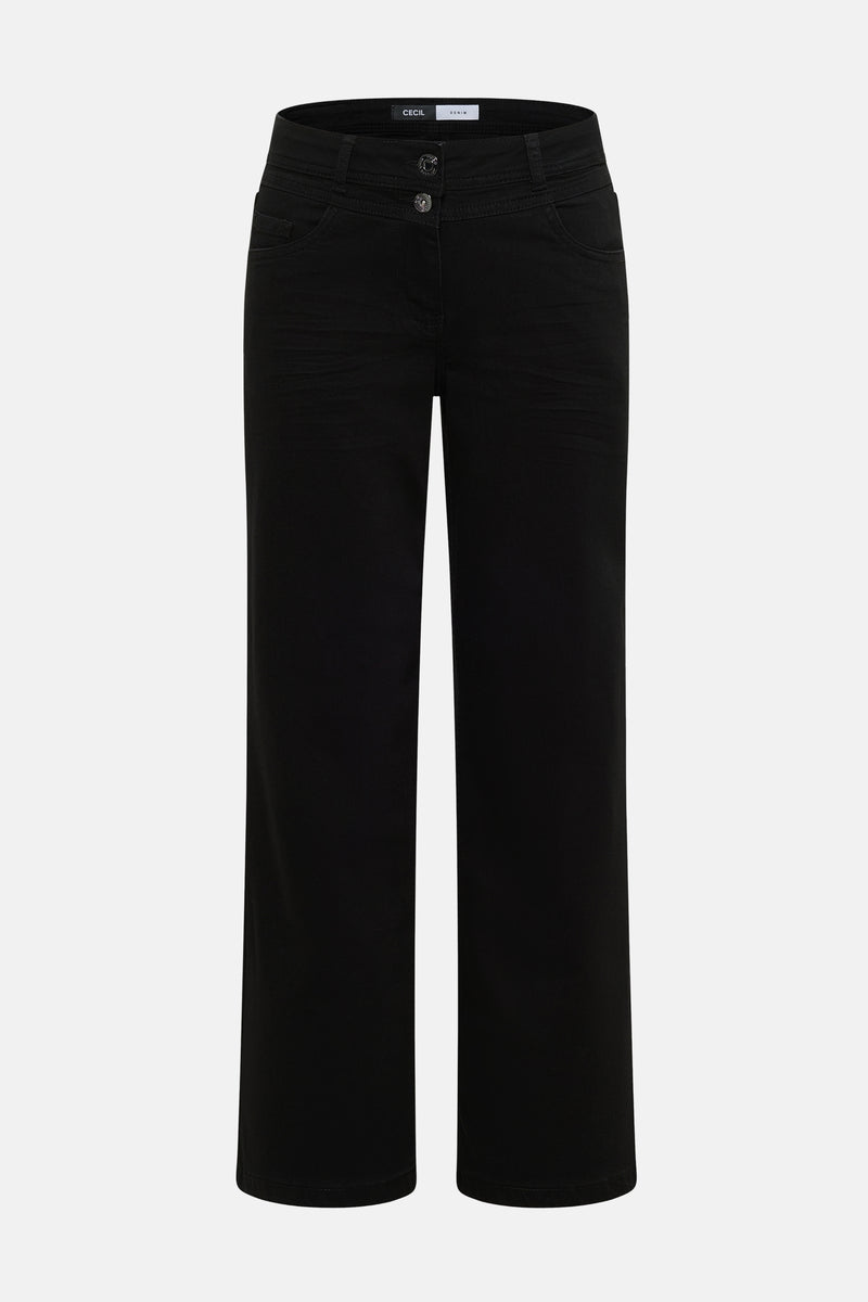 Jeans wide black denim - CECIL