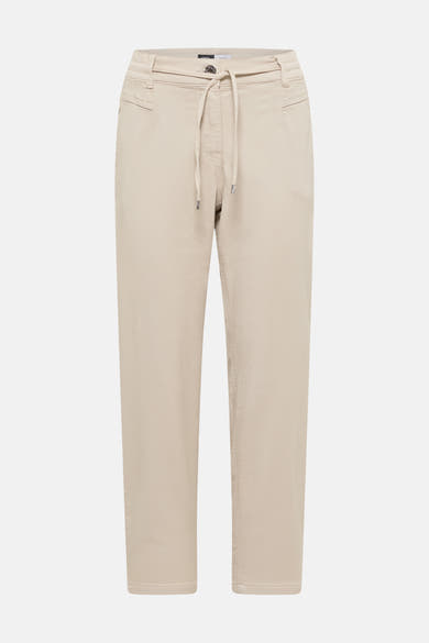Jogging beige de CECIL, avec une taille élastique à cordon de serrage.