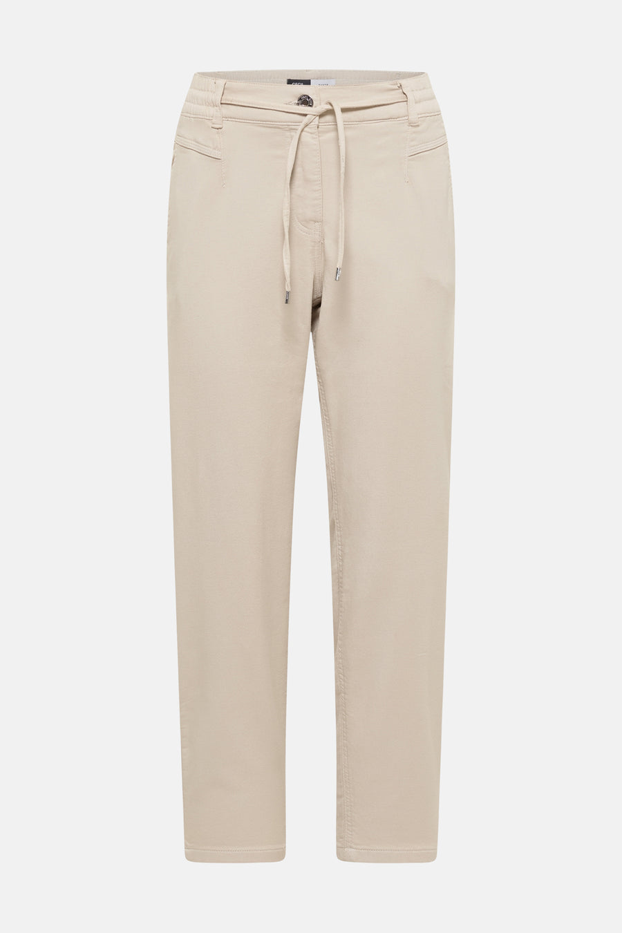 Jogging beige de CECIL, avec une taille élastique à cordon de serrage.