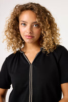 Top uni manches courtes Noir - GARCIA