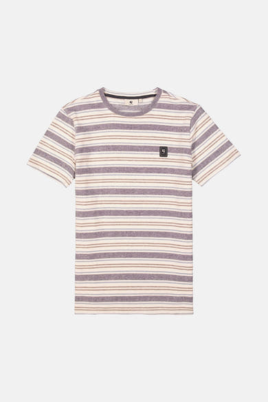 GARCIA meerkleurig T-shirt met korte mouwen en een patroon met horizontale strepen.