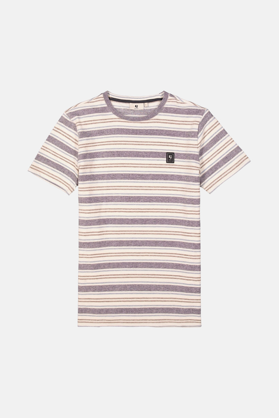 GARCIA meerkleurig T-shirt met korte mouwen en een patroon met horizontale strepen.