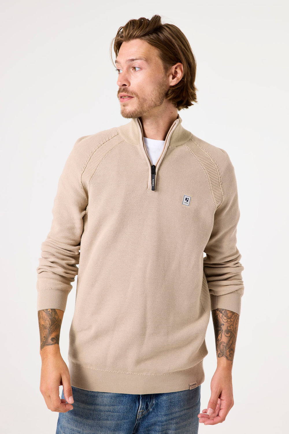 Pull col roulé Beige - GARCIA