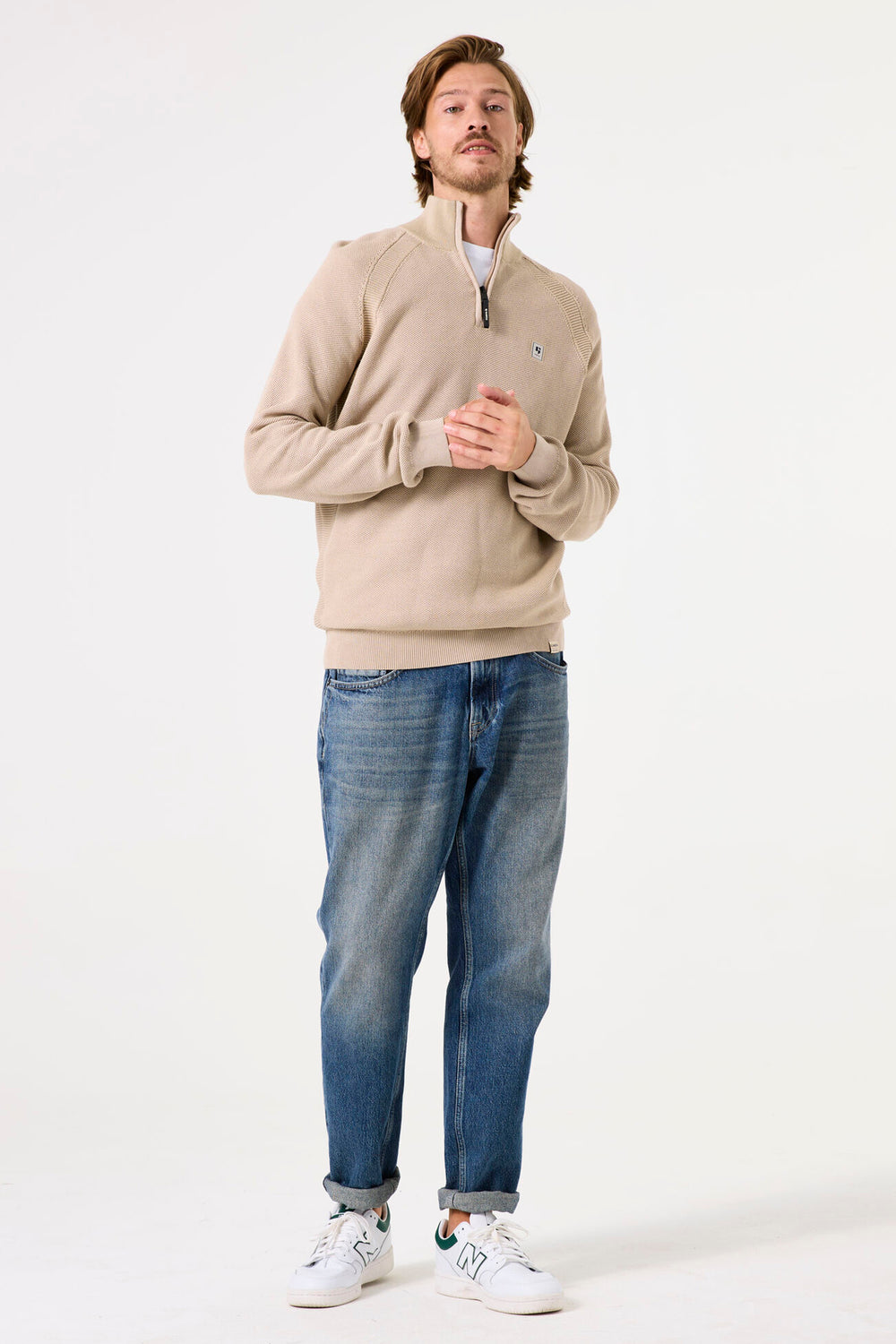 Pull col roulé Beige - GARCIA