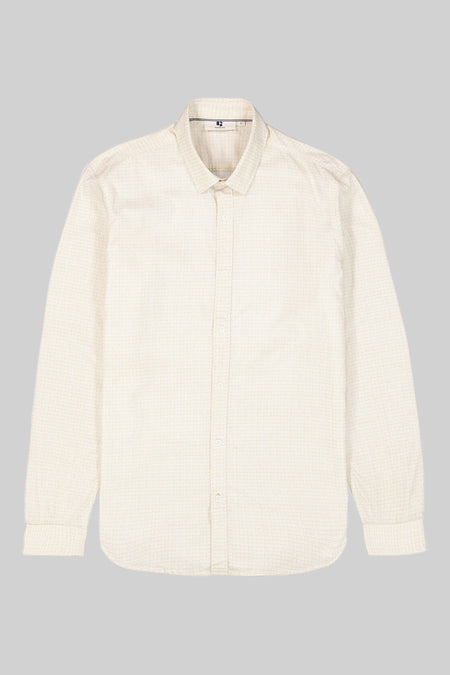 Beige overhemd met lange mouwen van GARCIA, met discrete patronen en knoopsluiting.