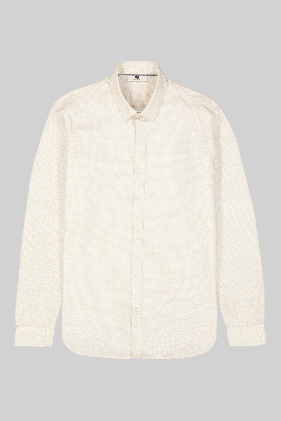 Beige overhemd met lange mouwen van GARCIA, met discrete patronen en knoopsluiting.
