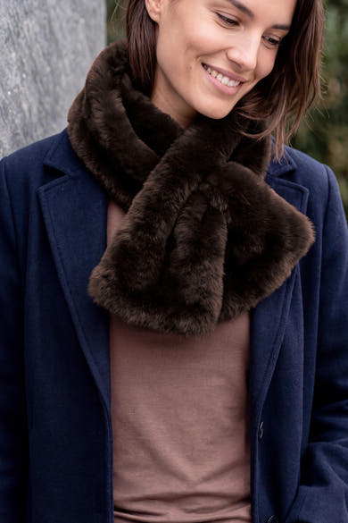 Wintersjaal bruin - CECIL