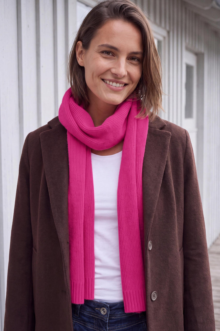 Wintersjaal roze - CECIL