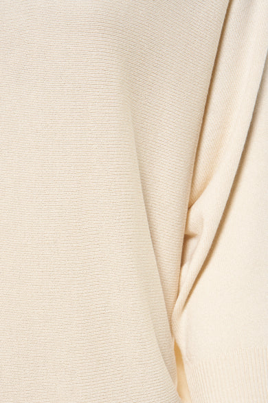 Pull met ronde hals - beige