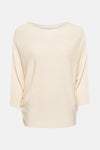 Pull met ronde hals - beige