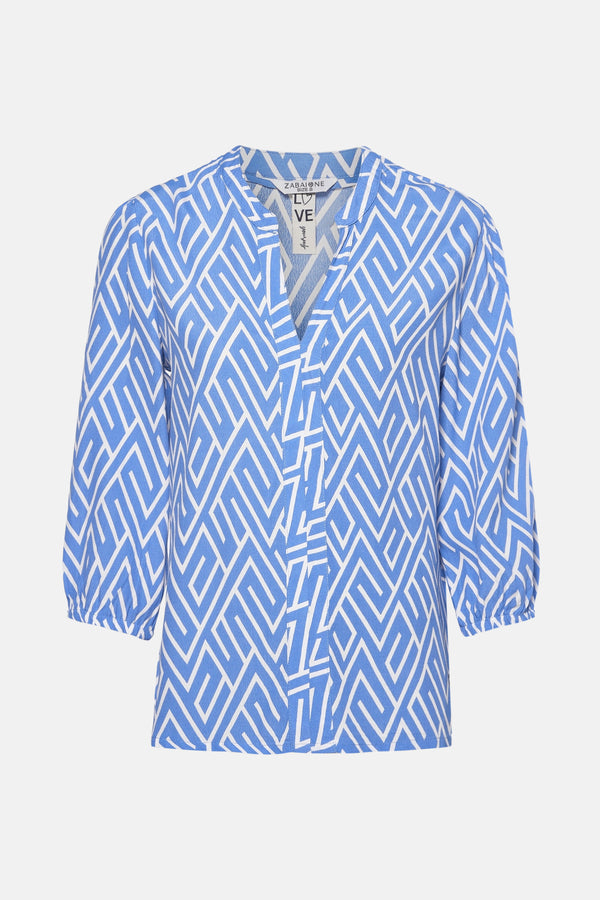 Blouse 3/4 Blauw - ZABAIONE