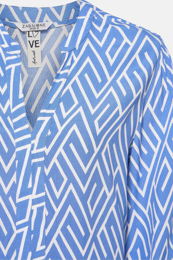 Blouse 3/4 Blauw - ZABAIONE