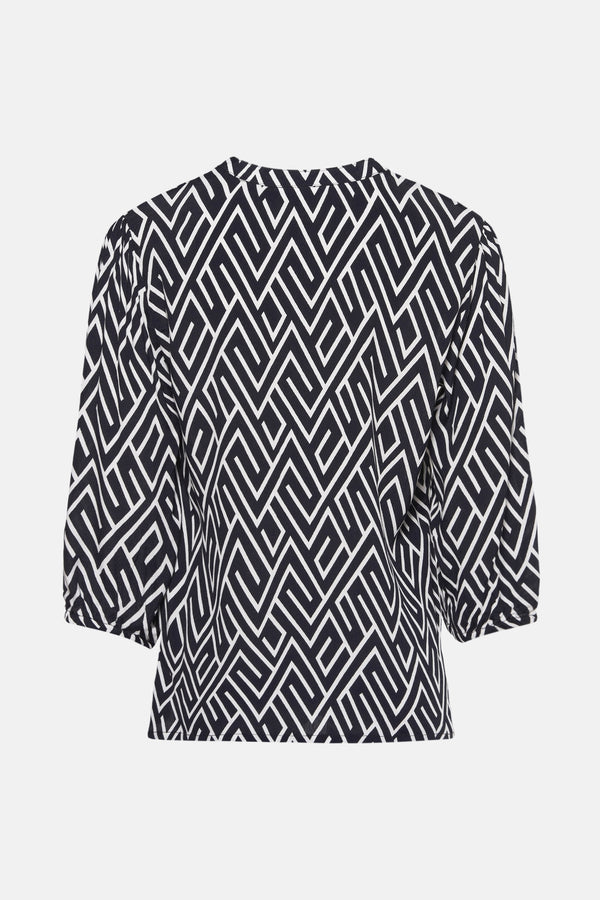 Blouse 3/4 Blauw - ZABAIONE