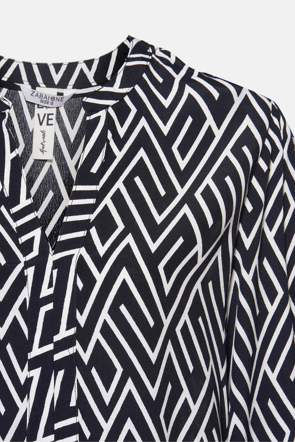 Blouse 3/4 Blauw - ZABAIONE
