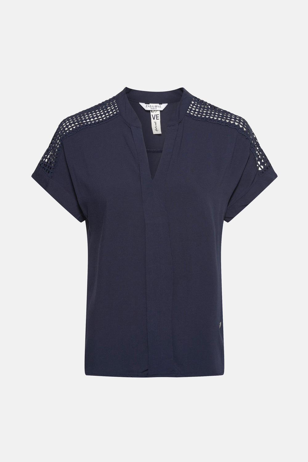 Blouse (korte mouwen) Blauw - ZABAIONE