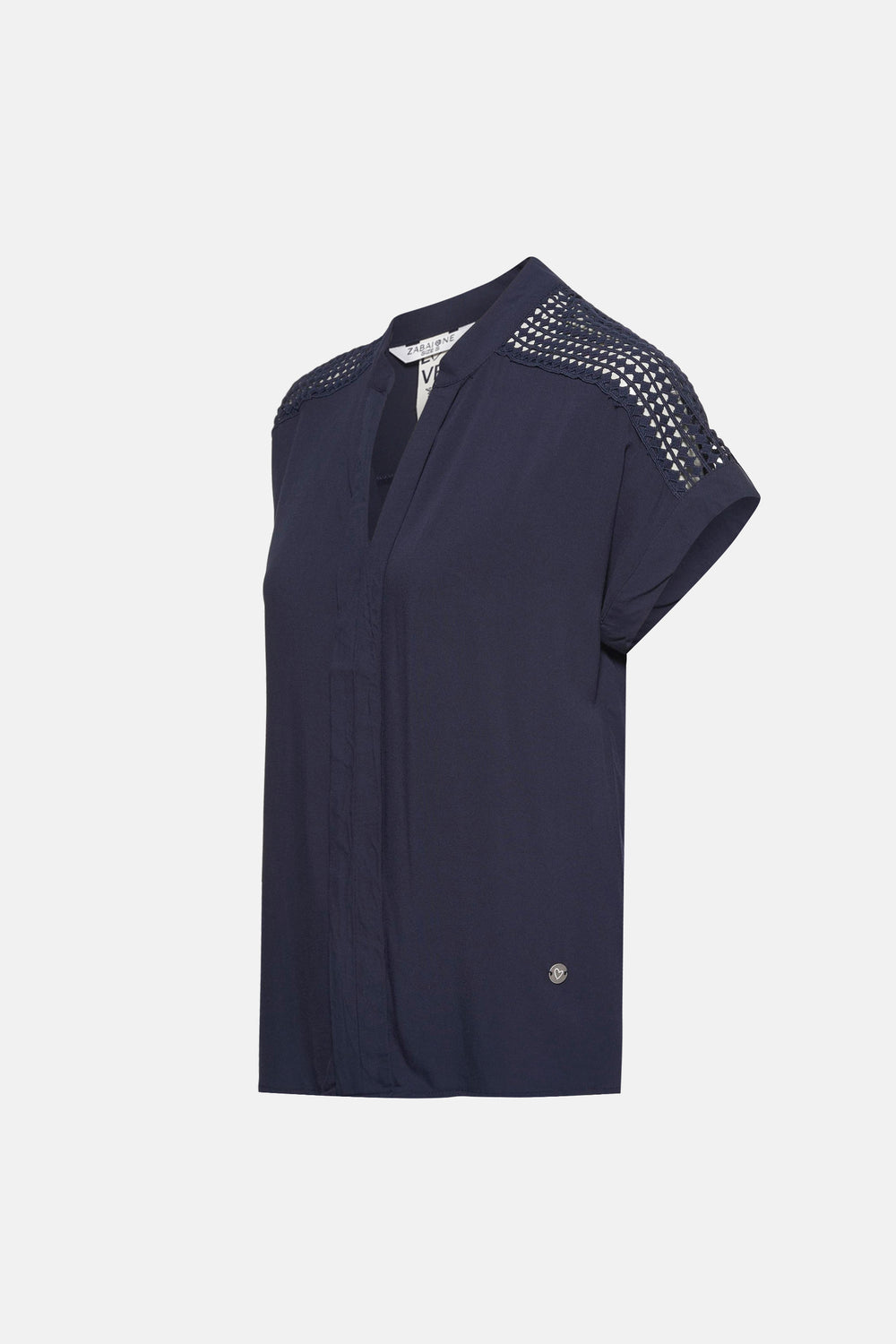Blouse (korte mouwen) Blauw - ZABAIONE