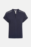 Blouse (korte mouwen) Blauw - ZABAIONE
