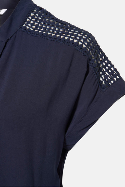 Blouse (korte mouwen) Blauw - ZABAIONE