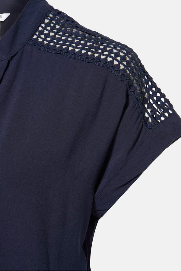 Blouse (korte mouwen) Blauw - ZABAIONE