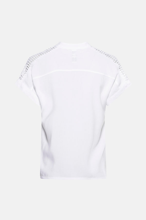 Blouse (korte mouwen) Wit - ZABAIONE
