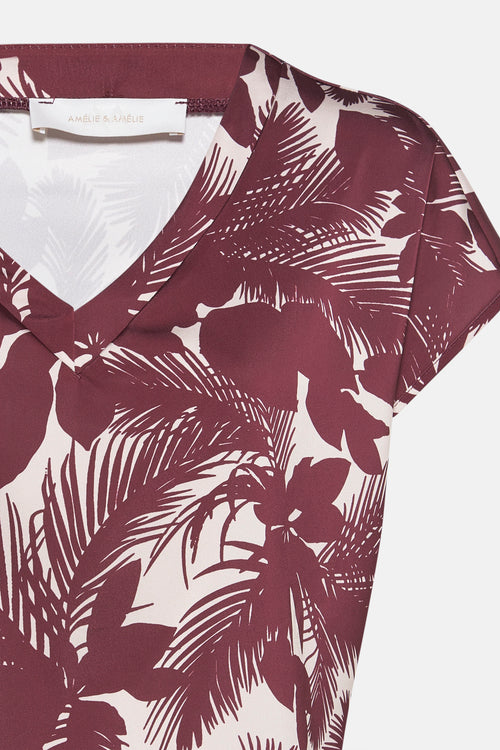 Blouse à manches courtes - multicolore