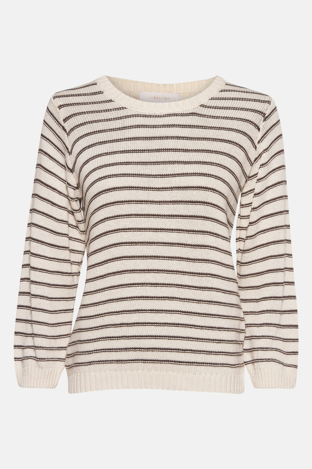 Pull met ronde hals - Beige