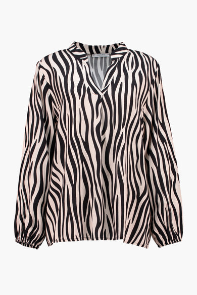 Blouse met lange mouwen - bruin