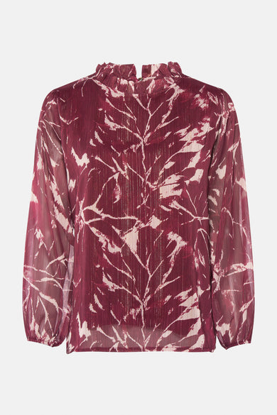 Blouse à manches longues - rouge