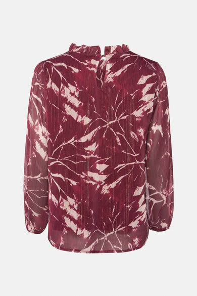 Blouse à manches longues - rouge