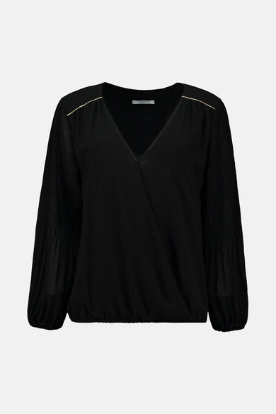 Blouse à manches longues - noir