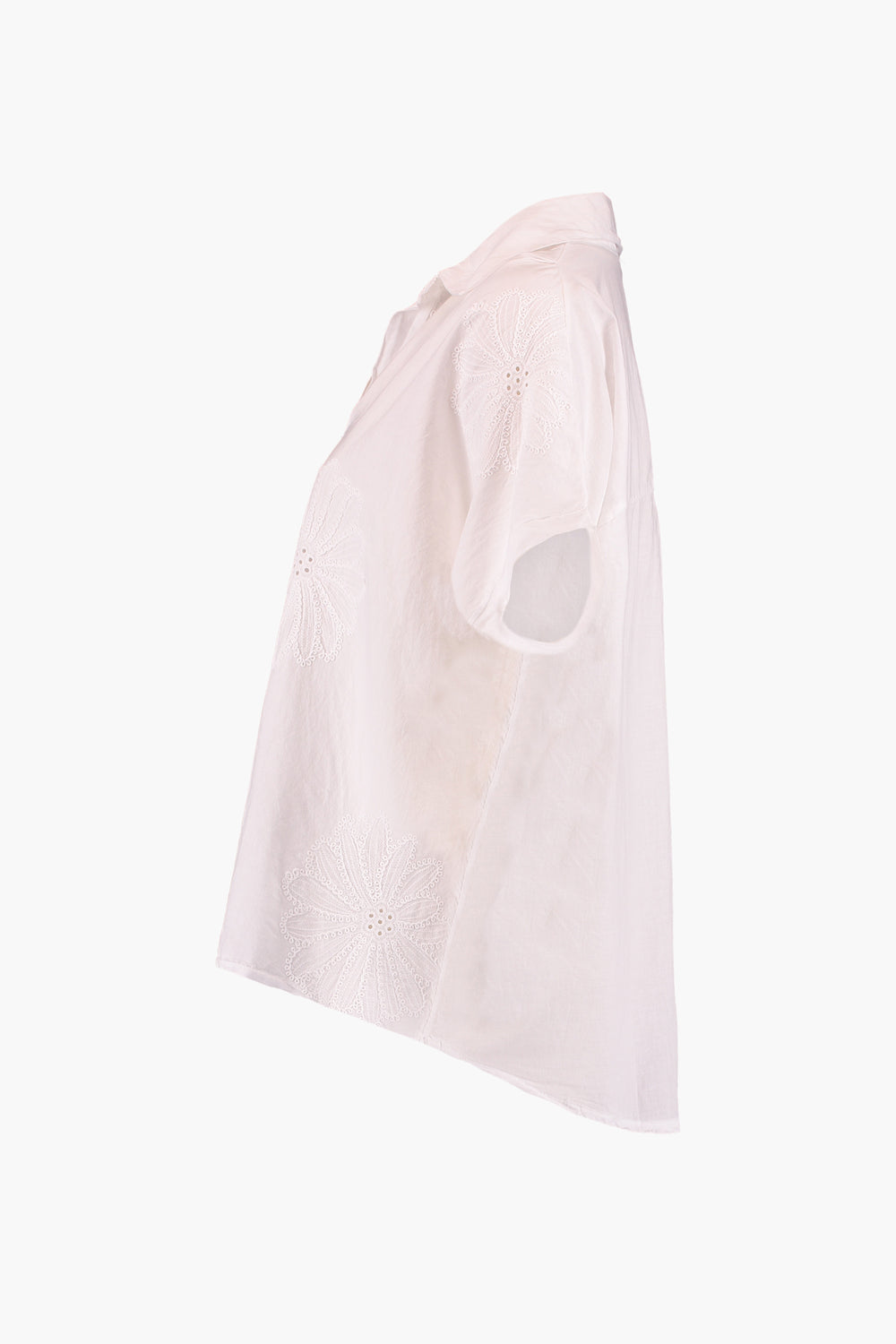 Blouse (korte mouwen) Wit - ZABAIONE