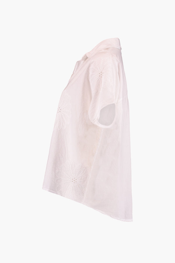 Blouse (korte mouwen) Wit - ZABAIONE