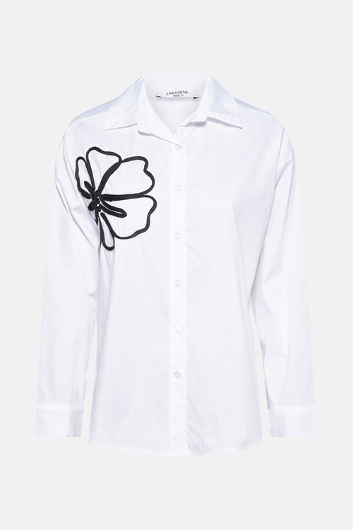 Chemise à manches longues - blanc