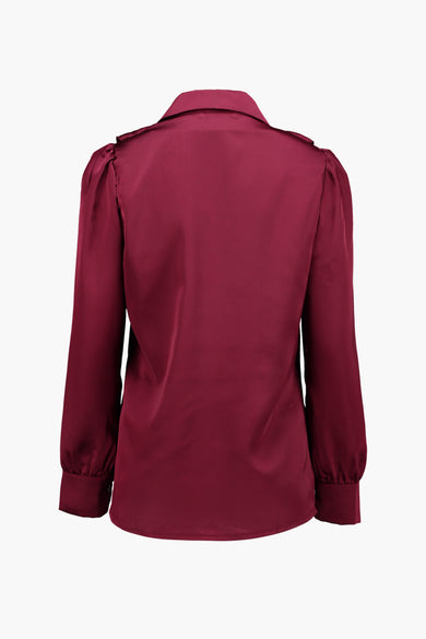 Blouse met lange mouwen - rood