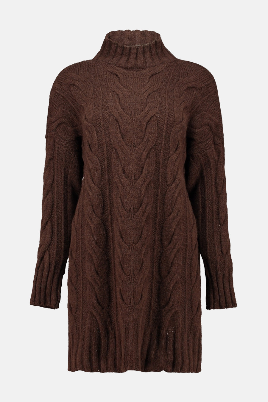 Kleedje met lange mouwen - bruin