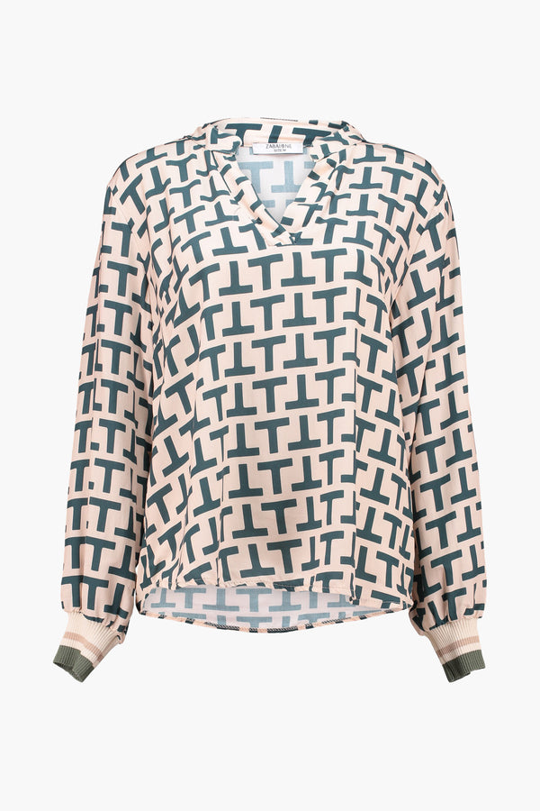 Blouse (lange mouwen) Groen - ZABAIONE