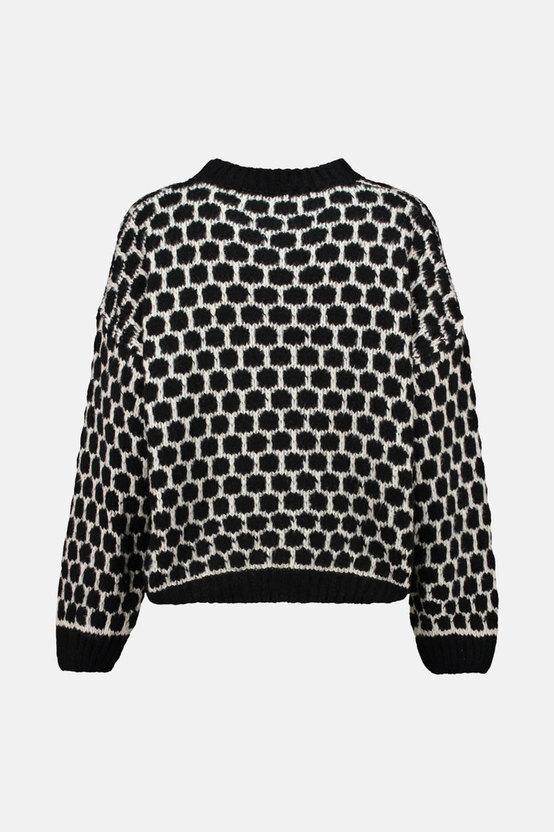 Pull met ronde hals - Zwart