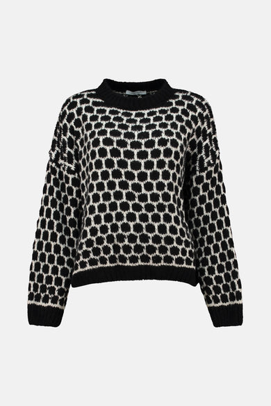 Pull met ronde hals - Zwart