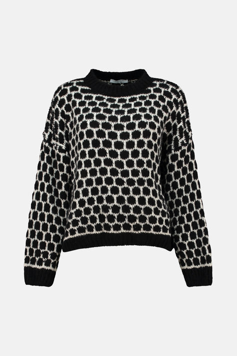 Pull met ronde hals - Zwart