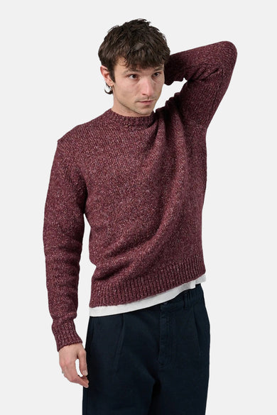 Pull à col rond - Bordeaux