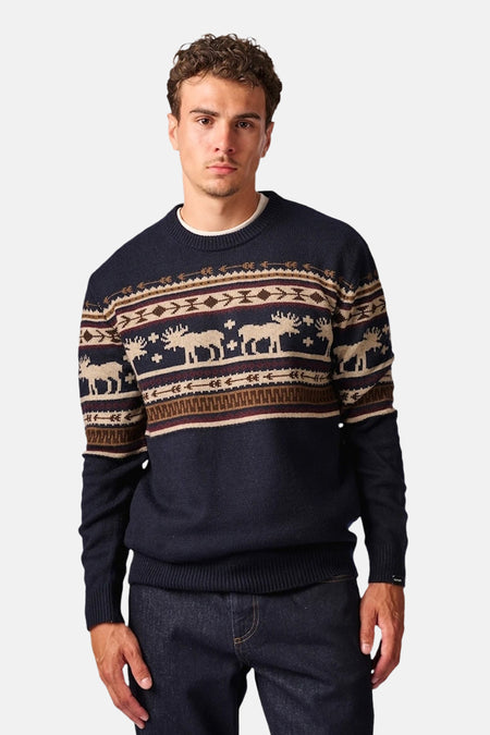Trui met ronde hals blauw - ANTWRP