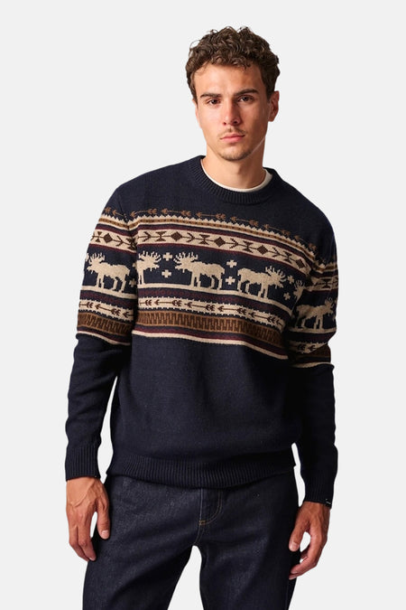 Trui met ronde hals blauw - ANTWRP
