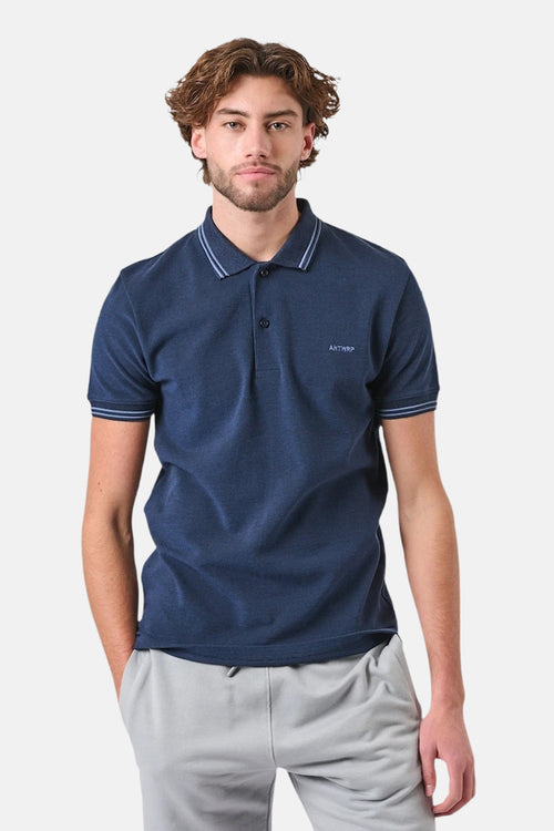 Heren tops polo korte mouw Bleu - ANTWRP
