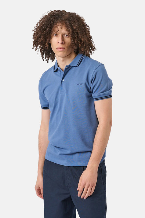 Heren tops polo korte mouw Bleu - ANTWRP