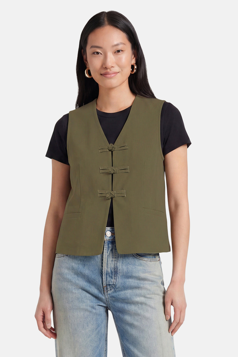 Blouse sans manches - kahki
