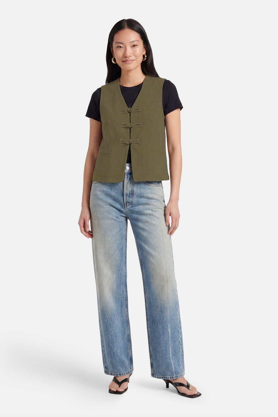 Blouse sans manches - kahki