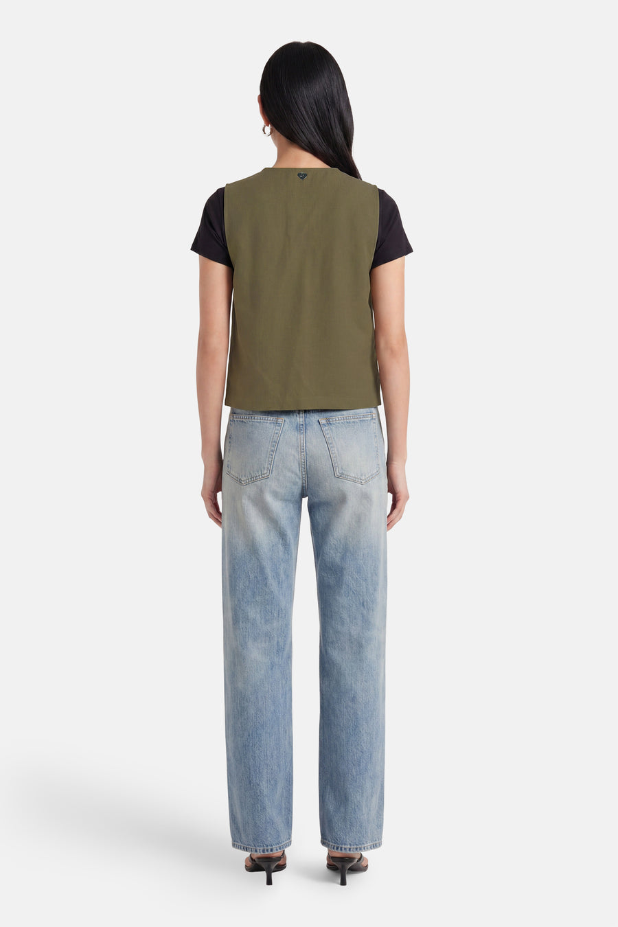 Blouse sans manches - kahki
