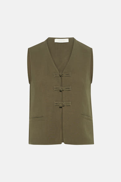 Blouse sans manches - kahki